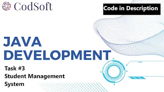 Student Management System CodSoft Task 3 Java Programming Internship Code in Description