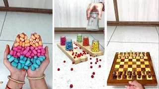 Chess Board Erasers Ball Beads Marble Run Bells Funny #reverse #satisfying #fun #beads #asmr #funny