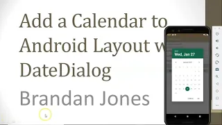 Add a Calendar to Android Layout with DateDialog Kotlin