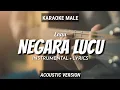 Negara Lucu - Enau | Instrumental+Lyrics | by Ruang Acoustic Karaoke | Male