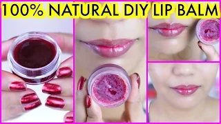 HOW TO MAKE LIP BALM WITH BEESWAX AND ESSENTIAL OIL | DIY NATURAL LIP BALM WITH SAFFRON. 