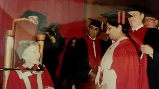 lata mangeshkar didi receiving doctorate award in new york rare 