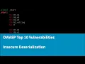 An Introduction to OWASP Top 10 Vulnerabilities - Insecure Deserialization