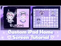 Apple iPad Pro Home Screen Customization Tutorial - Kuromi Theme