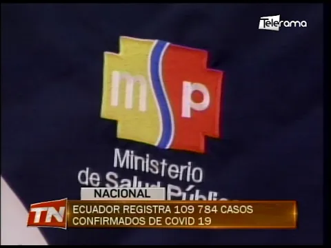 Ecuador registra 109.784 casos confirmados de covid 19