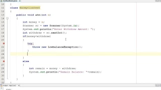 212 User Defined Unchecked Exception in Java Programming Hindi