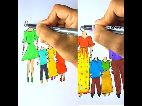 2 Types of Family story i#shorts #art #craft #drawing