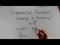 Increasing or Decreasing Nature of Exponential Functions