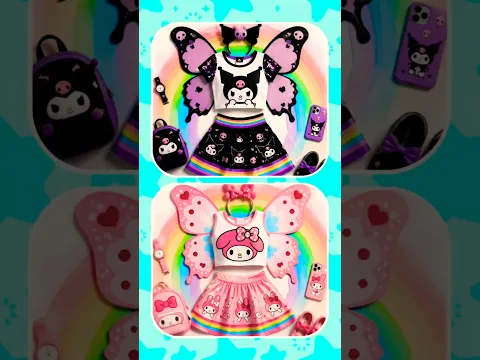 Purple vs Pink Kuromi 💜 Vs Mymelody🩷 Lisa Or Lena #pink #purple #tiktok #mymelody #kuromi #lisalena