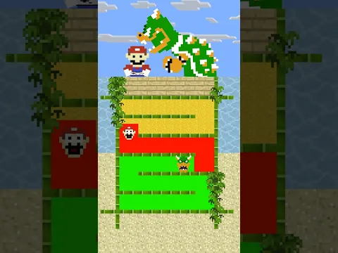 Can Mario Escape Before Bowser Bites?! 😂😱 #mario #shortvideo #animation #funny #minecraftshort