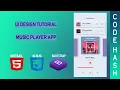 UI Design Tutorial - Music Player App UI HTML CSS BOOTSTRAP