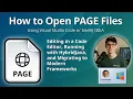How to Open PAGE Files HybridJava Web Page