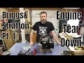 Small engine tear down for Briggs Stratton over head valve engine