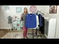 Susan Graver Artisan Liquid Knit Peasant Blouse with Keyhole on QVC