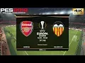 PES 2019 (PC) Arsenal vs Valencia | UEFA EUROPA LEAGUE SEMI FINAL 1st Leg | 2/5/2019 | 4K 60FPS
