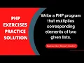 PHP - Exercises Practice Solution 16 multiple 2 list