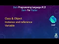 Class Objects Instance and reference Variable example Dart Tutorial for Flutter in Hindi