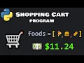 Python shopping cart program