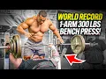 WORLD RECORD 300 lbs 1-Arm Bench Press