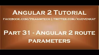 Angular 2 route parameters
