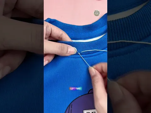 Easy & Quick Sewing: How to fix Wide neckline for Beginners without cutting #shorts #sewing #repairs