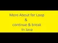 Java Basics Course 17 About For Loop ENGLISH