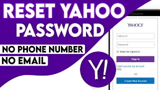How to Recover Yahoo Password without Recovery Email ID and Phone Number Reset Yahoo Password