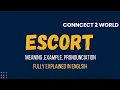 What Does escort Means Meanings And Definitions With escort in ENGLISH