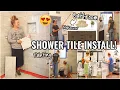 BATHROOM TILE INSTALL BATHROOM MAKEOVER PART 4 RENOVATION HOUSE PROJECTS INSTALLATION