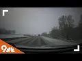Snowy slick road conditions on I-25