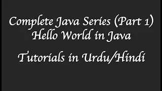 Hello World in JAVA in Tutorials in Netbeans