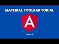 Angular Material Toolbar Tutorial Angular Material 12 2021