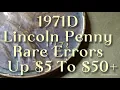 1971D Lincoln Penny Worth Money Rare Errors Value Revealed Up 5 To 50