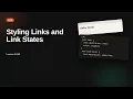 Styling Links and Link States CSS Tutorial for Beginners