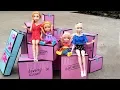 Download Lagu Playhouse surprise ! Elsa and Anna toddlers - moving truck - unpacking - LOL