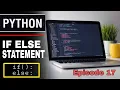 If else Statement in Python Sinhala Python Tutorials Episode 17 SL Android