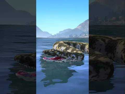 Snake Swallowed Chop! - GTA 5 #shorts #gta5 #trending