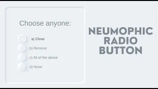 Neumorphic Radio Button Using CSS only