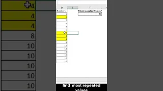 Find Most Repeated Values In Excel 