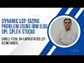 Dynamic Lot Sizing Tutorial with IBM ILOG CPLEX Studio Production Planning Optimization
