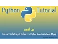 30 41 Python Insert data table Mysql
