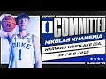 WATCH 4-star PF Nikolas Khamenia commits to Duke LIVE on 247Sports No 19 Overall in 2025