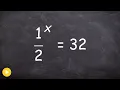 Solve an exponential equation when your base is a fraction