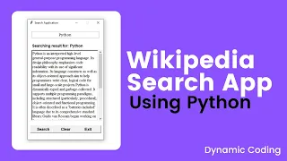 Search App Tkinter GUI projects tutorial in Hindi Cool Python Project scrap wikipedia data