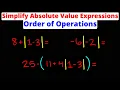 Simplifying Absolute Value Expressions Order of Operations - PEMDAS Eat Pi