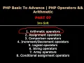 PHP Fundamentals Bangla Tutorial Part-07 Operators Arithmetic imr soft
