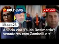 Download Lagu PL da Anistia vai focar em dosimetria; Bolsonaro surpreso com votação; senadores com Zambelli e+