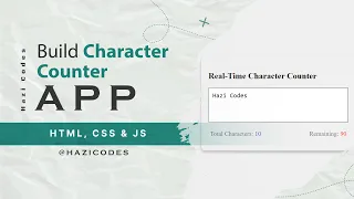 How to Build a Real-Time Character Counter App HTML CSS JavaScript