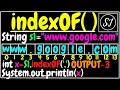 indexOf method in string java ICSE X class 10 Semester 2 computer applications