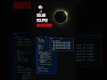 How To Create Solar Eclipse Animation Using Css and Html